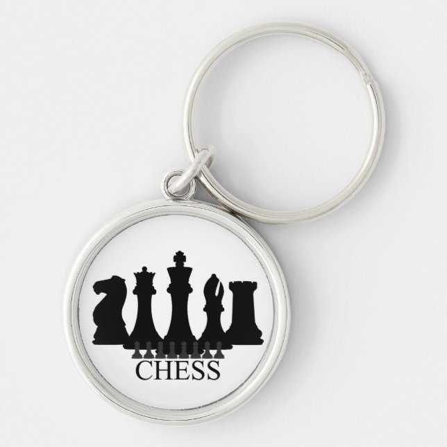 Schach-Stück-Schlüsselkette Schlüsselanhänger (Vorne)