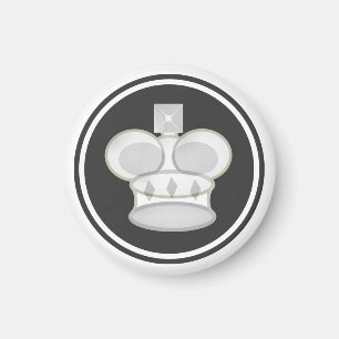 Schach-Stück-Weiß-König Magnet