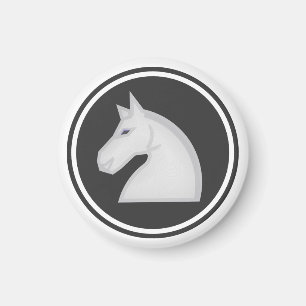 Schach-Stück-weißer Ritter Magnet