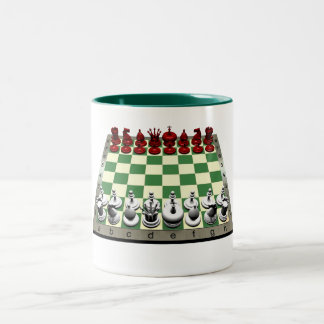 Schach-Tasse Zweifarbige Tasse
