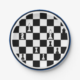 Schach Theme Paper Teller - Elegantes Schachbrett