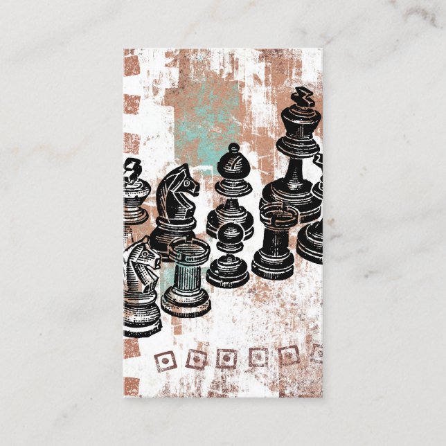 Schach-Visitenkarten - Abstrakte Schachpartituren Visitenkarte (Vorderseite)