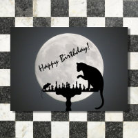 Schach Vollmond Katze und Maus Game Happy Birthday