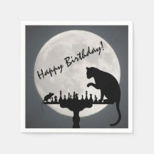 Schach Vollmond Katze und Maus Game Happy Geburtst