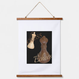 Schach Wandteppich Mit Holzrahmen