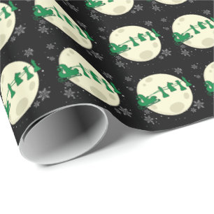 Schach-Weihnachten-Santa - Schachfiguren-Rentiere Geschenkpapier