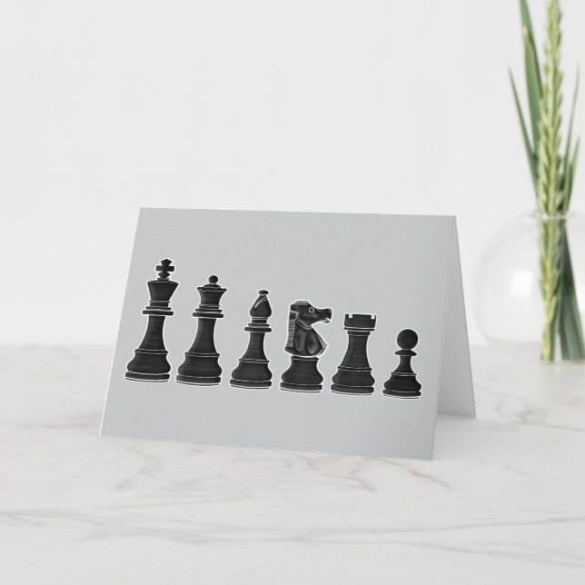 Schach Win Glückwunsch Karte (Vorderseite)