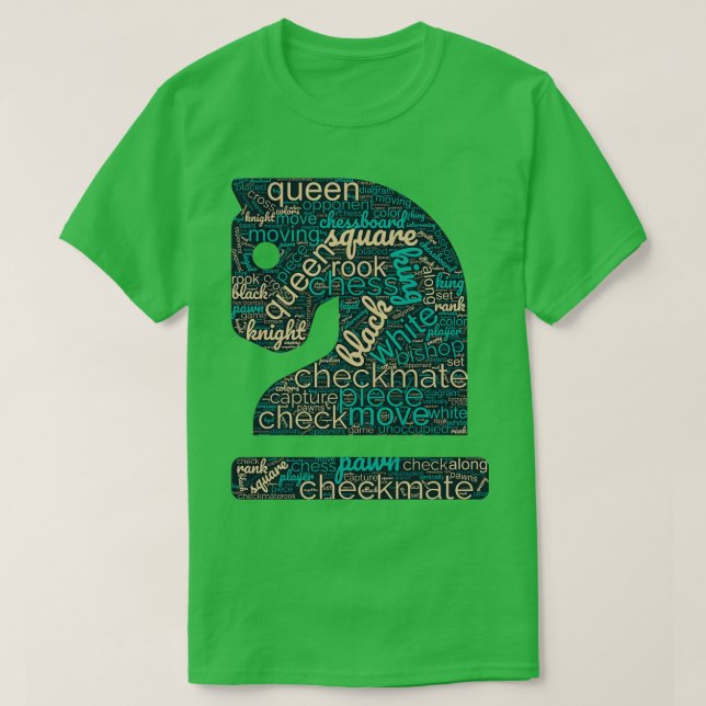 Schach WordCloud T-Shirt (Design vorne)