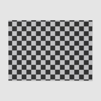 Schachbares Silber und Schwarz Seidenpapier