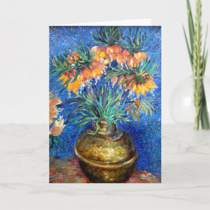 Schachblumen in Kupfer-Schale: Vincent Van Gogh Karte