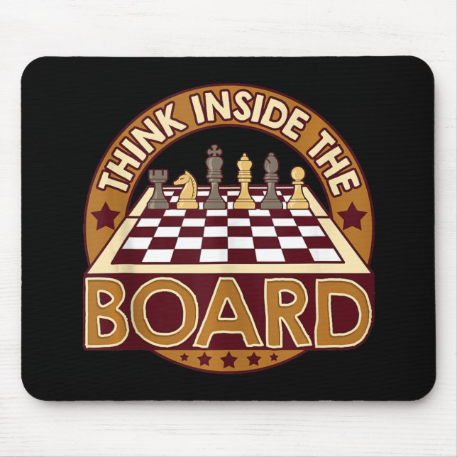 SchachBoard Kostenvoranschlag Schach-Spieler Denke Mousepad (Vorne)