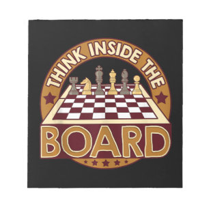 SchachBoard Kostenvoranschlag Schach-Spieler Denke Notizblock
