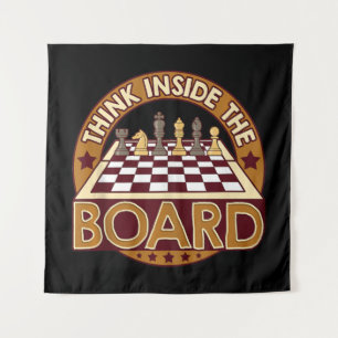SchachBoard Kostenvoranschlag Schach-Spieler Denke Wandteppich