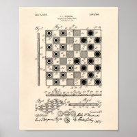 Schachbrett 1923 Patent Art Old Peper