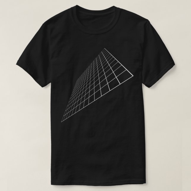 Schachbrett-3D-Wireframe T-Shirt (Design vorne)