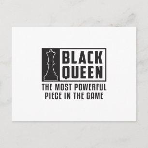 Schachbrett Black Queen Checkmate Board Geschenk Postkarte