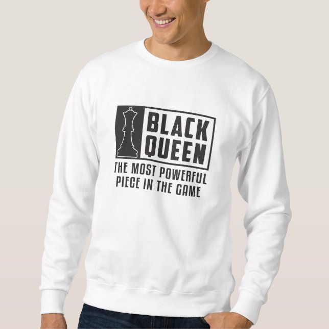 Schachbrett Black Queen Checkmate Board Geschenk Sweatshirt (Vorderseite)