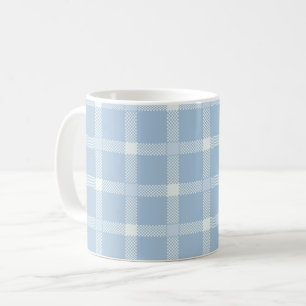 Schachbrett blau - französisches Land Kaffeetasse