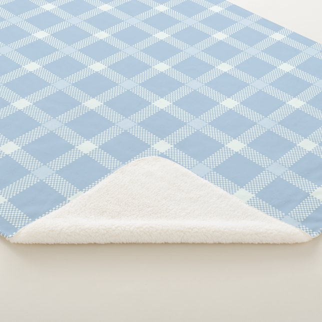 Schachbrett blau - französisches Land Sherpadecke (3/4)
