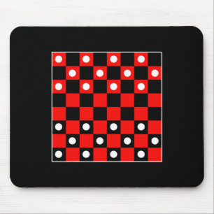 Schachbrett Board Games Black and Red Hal Mousepad