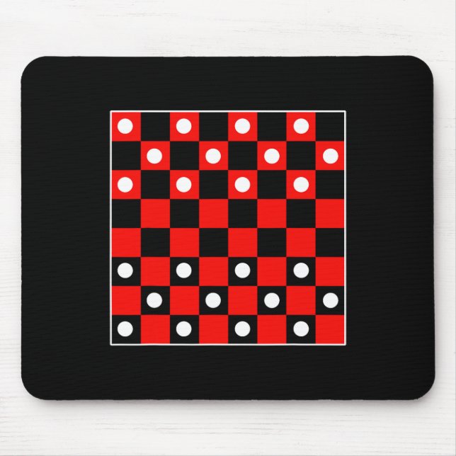 Schachbrett Board Games Black and Red Hal Mousepad (Vorne)