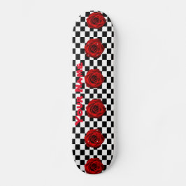 Schachbrett-Design der Rose Skateboard