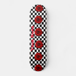 Schachbrett-Design der Rose Skateboard