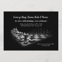 Schachbrett-Einladung