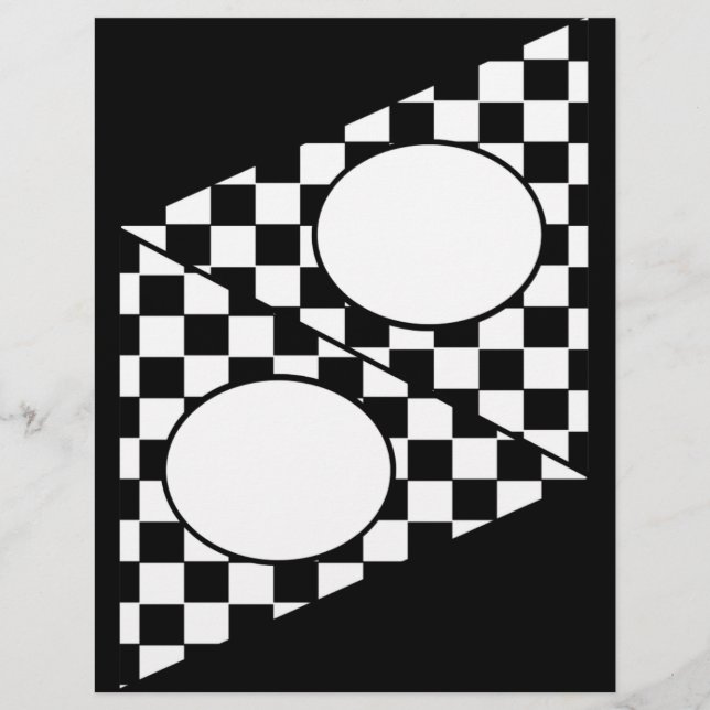 Schachbrett Flag DIY Bunting Flyer (Vorne)