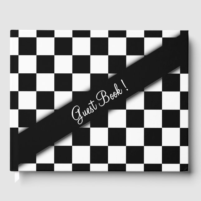 Schachbrett Flag Gästebuch (Vorderseite)