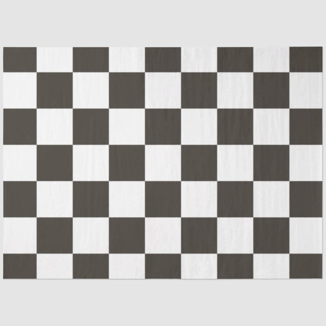 Schachbrett-Flagge (Schwarz und Weiß) Seidenpapier (Vorderseite)