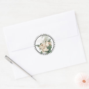 Schachbrett für die weißen Rosen Runder Aufkleber