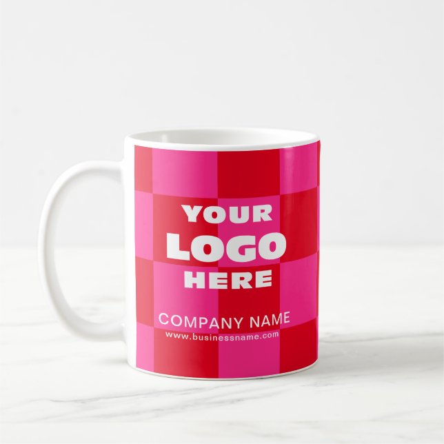 Schachbrett für personalisierte Werbebanner Kaffeetasse (Links)