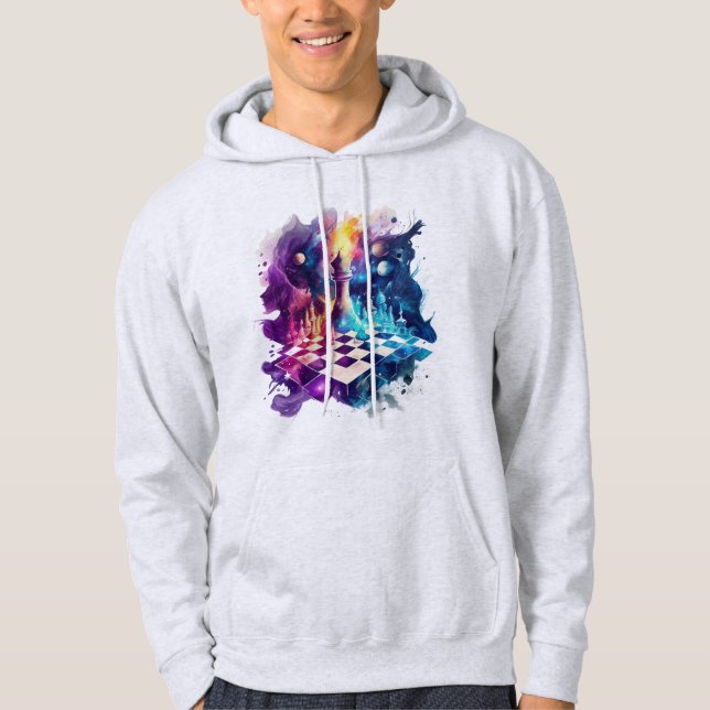 Schachbrett für Wasserfarben Hoodie (Vorderseite)