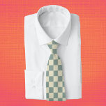 Schachbrett grün und blassgelb krawatte<br><div class="desc">Schachbrett grün und blassgelb</div>