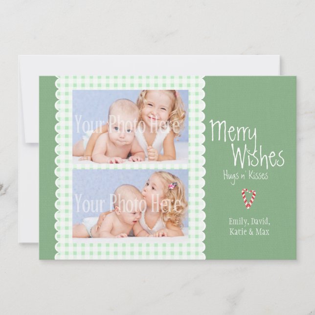 Schachbrett-Handy-Flachkarten-Foto Feiertagskarte (Vorderseite)