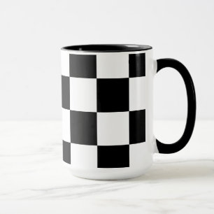 Schachbrett-Heimteppich der klassischen Eleganz Tasse