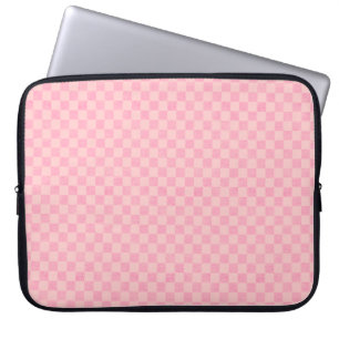 Schachbrett hellrosa Notebookgehäuse Laptopschutzhülle