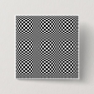 Schachbrett-Illusions-Quadrat-Knopf Button