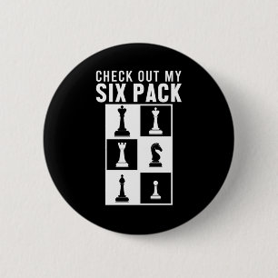 Schachbrett-Kartenspiel-Geschenk für Six Pack Button