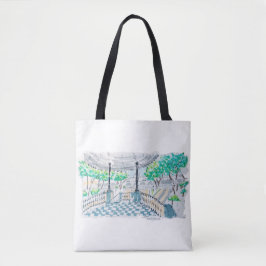 Schachbrett-Kiosk-Parkblick Tasche