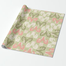 Schachbrett Leaf Geschenkpapier