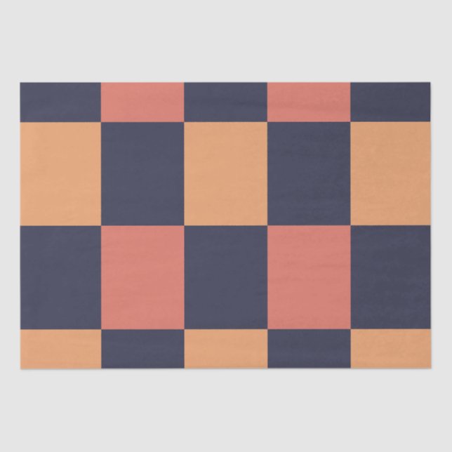 Schachbrett mit farbigen Karos Seidenpapier (Vorderseite)