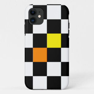 Schachbrett mit Gelb und Orange Case-Mate iPhone Hülle