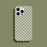 Schachbrett mit grünem Schachbrettmuster iPhone 14 Hülle<br><div class="desc">iPhone Case auf dem iPhone-Karton mit grafischem Muster</div>