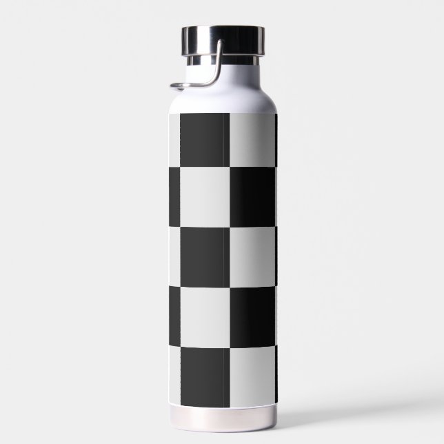 Schachbrett-Monogramm Trinkflasche (Rechts)