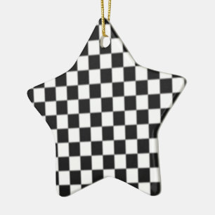 Schachbrett-Motherboard-Race-Flag-Design Keramikornament
