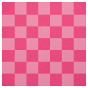 Schachbrett-Muster aus hellem und heiß rosa Stoff