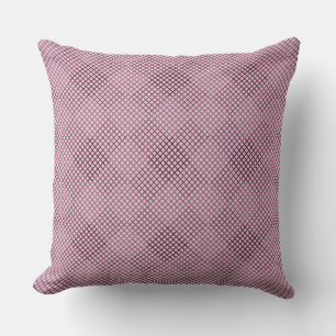 Schachbrett Muster Diagonal 2tn.w LPink BG Kissen