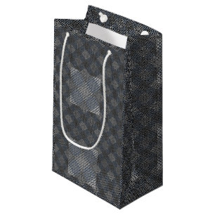 Schachbrett Muster diagonal 2tones.bx4x4 BLK BG Kleine Geschenktüte